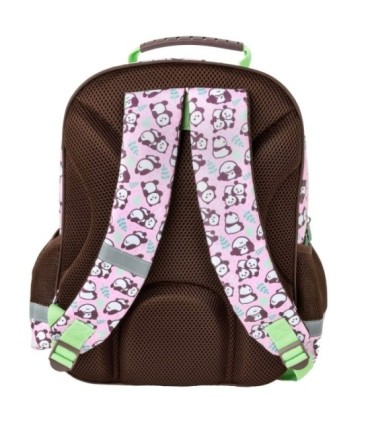 Plecak szkolny dwukomorowy z pomponem Derform CUTE PANDA