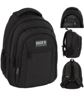 Plecak szkolny 26 L trzykomorowy Derform BACKUP model O CZARNY