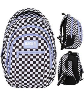 Plecak szkolny 26 L trzykomorowy Derform BACKUP model O SZACHOWNICA F