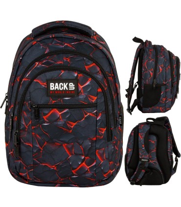 Plecak szkolny 26 L trzykomorowy Derform BACKUP model O BLAZE