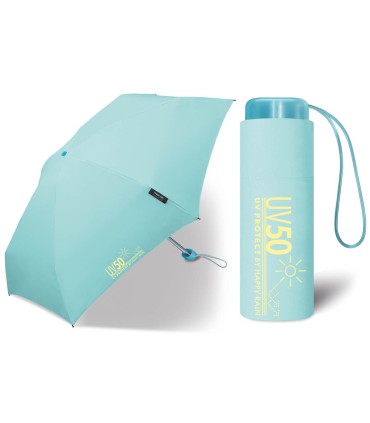 Parasolka przeciwsłoneczna  UV SPF 50 i przeciwdeszczowa Happy Rain, kieszonkowa 16 cm
