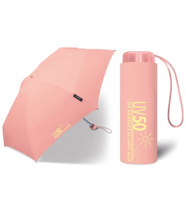Parasolka przeciwsłoneczna  UV SPF 50 i przeciwdeszczowa Happy Rain, kieszonkowa 16 cm