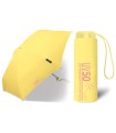 Parasolka przeciwsłoneczna  UV SPF 50 i przeciwdeszczowa Happy Rain, kieszonkowa 16 cm, żółta