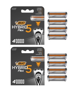 Wkłady do maszynek golarek BIC HYBRID FLEX 5 ostrzy - 8 sztuk