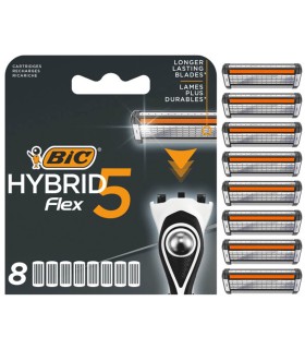 Wkłady / ostrza / nożyki do maszynek golarek BIC HYBRID FLEX - 8 sztuk