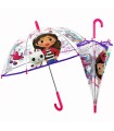 Głęboka bezpieczna parasolka dziecięca PERLETTI przezroczysta GABBY'S DOLLHOUSE