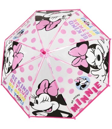 Głęboka bezpieczna parasolka dziecięca PERLETTI przezroczysta MYSZKA MINNIE