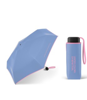 Parasolka do kieszeni lub torebki 17 cm składana na 5 BENETTON, niebieska