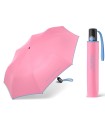 Automatyczna parasolka do torebki BENETTON z kontrastową lamówką, różowa