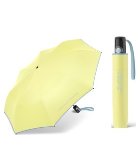 Automatyczna parasolka do torebki BENETTON z kontrastową lamówką, żółta