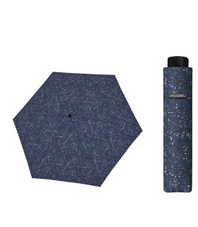 Parasolka damska do kieszeni lub torebki DOPPLER Fiber Havanna tylko 140 g, niebieska