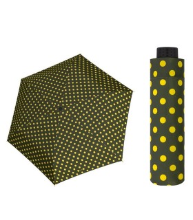 Parasolka damska do kieszeni lub torebki DOPPLER Fiber Havanna tylko 140 g, w groszki