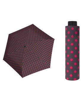 Parasolka damska do kieszeni lub torebki DOPPLER Fiber Havanna tylko 140 g, w groszki