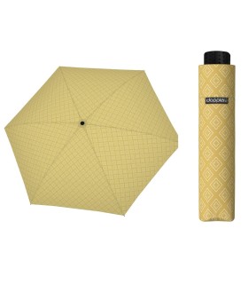 Parasolka damska do kieszeni lub torebki DOPPLER Fiber Havanna tylko 140 g, musztardowa