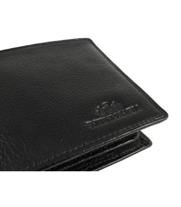 Skórzany klasyczny portfel męski Wittchen RFID kolekcja Italy, czarny