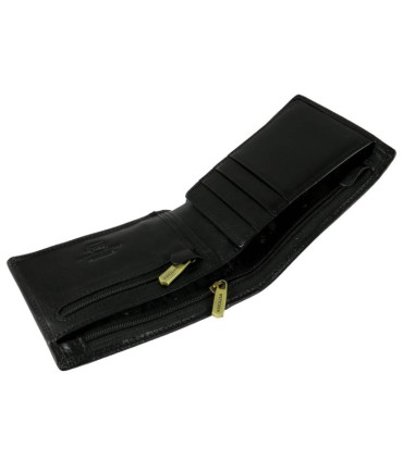 Skórzany klasyczny męski portfel Wittchen RFID kolekcja Italy, czarny