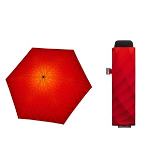 Płaska parasolka DOPPLER CARBONSTEEL SLIM do kieszeni, torebki, czerwona