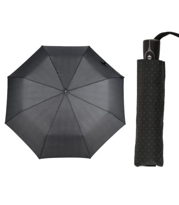 Automatyczna parasolka męska do teczki DOPPLER Fiber Magic, czarna w romby