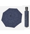 Automatyczna parasolka damska do torebki DOPPLER Fiber Magic, granatowa w kropki