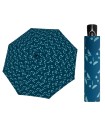 Automatyczna parasolka damska do torebki DOPPLER Fiber Magic, niebieska w listki