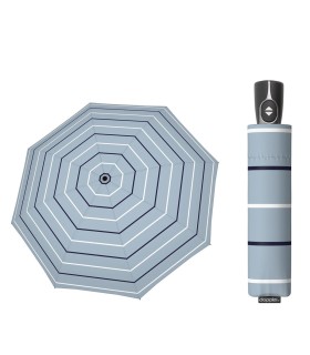 Automatyczna parasolka damska do torebki DOPPLER Fiber Magic, niebieska w paski