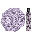 Automatyczna parasolka damska do torebki DOPPLER Fiber Magic, fioletowa w listki
