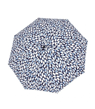 Automatyczna parasolka damska do torebki DOPPLER Fiber Magic, niebieska w listki