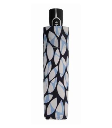 Automatyczna parasolka damska do torebki DOPPLER Fiber Magic, niebieska w listki