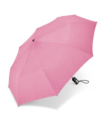 Automatyczna parasolka do torebki 29 cm HAPPY RAIN w groszki różowy