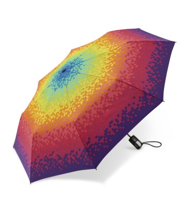 Automatyczna parasolka do torebki 27,5 cm HAPPY RAIN w kolorowe pixele