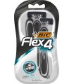 Maszynki golarki jednorazowe 3 sztuki BIC METAL FLEX 4 cztery ostrza